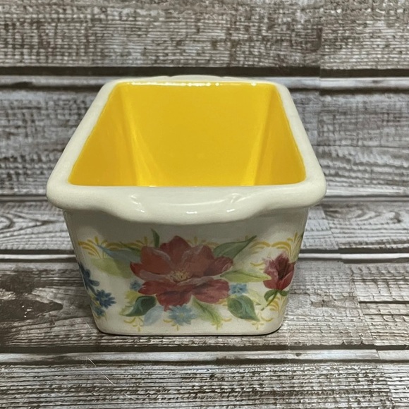 The Pioneer Woman Spring Bouquet Mini Loaf Pan, Yellow Floral NEW - Picture 3 of 6